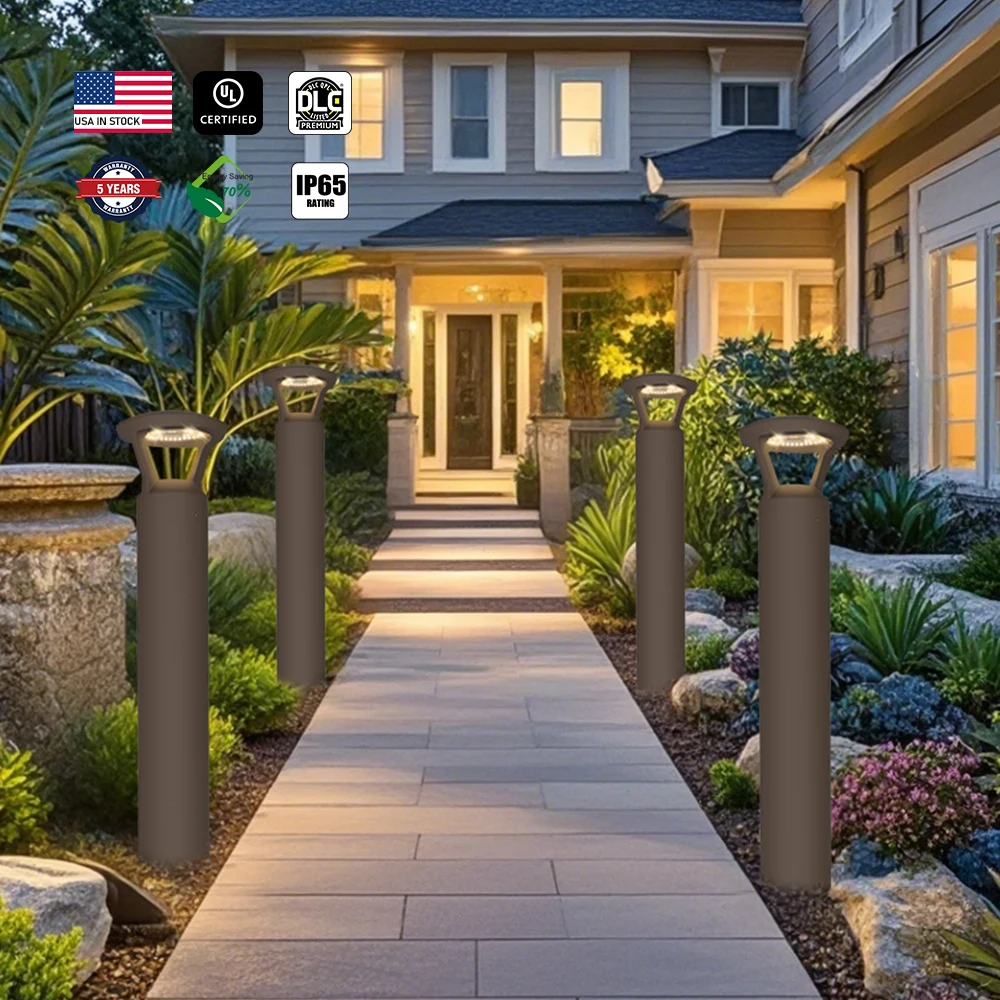

Smart Library US Stock ETL AC 120-277V Aluminum Waterproof Ip65 24W External Led Lawn Walkway Outdoor Light Pathway Garden Light