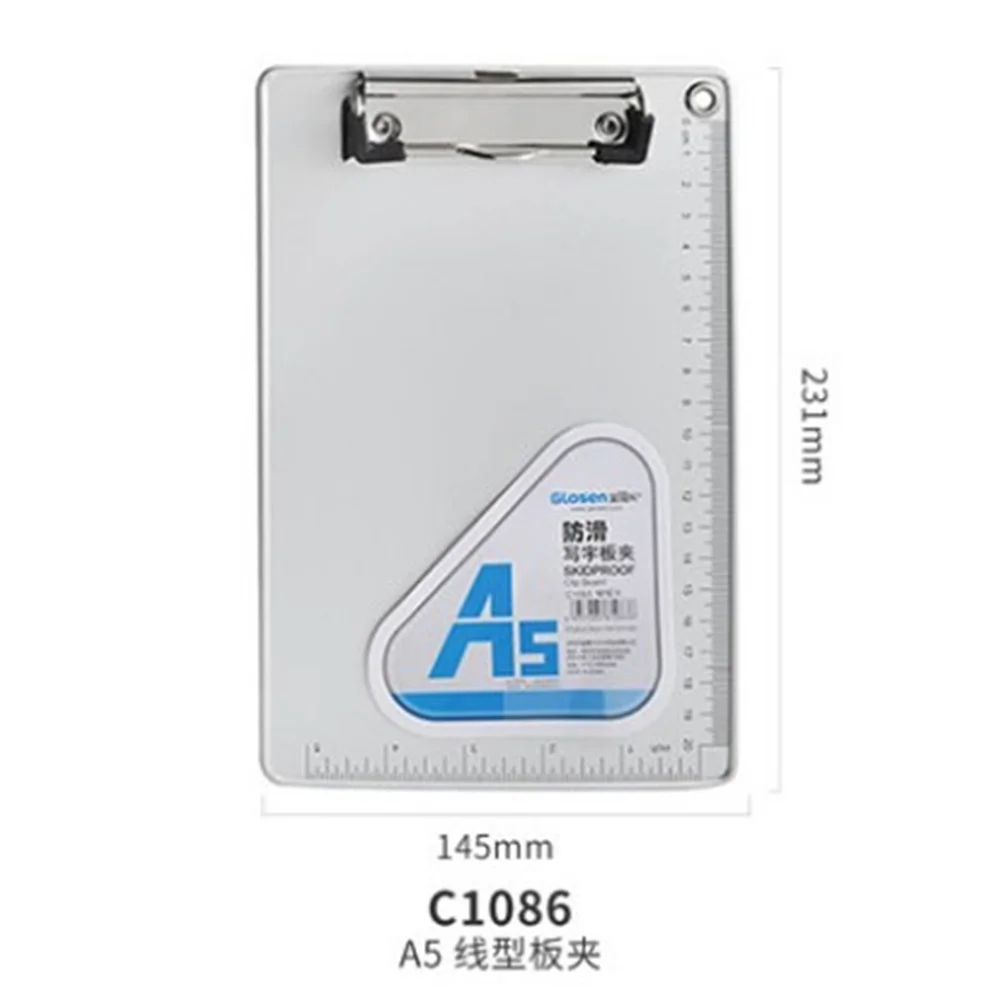 1 piece New A5 14.5x23.1cm  Aluminum Clipboard for Paper School Office Stationery Supplies