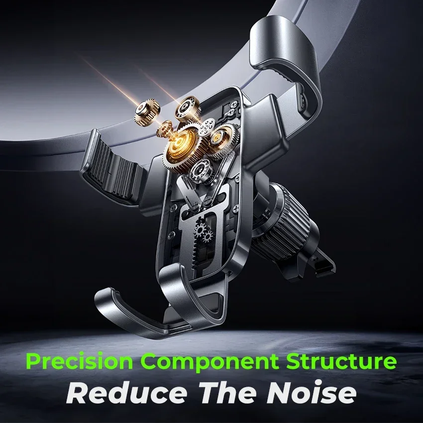 LISEN Nuovo arrivo Lega di alluminio Gravity 360 °   Supporto per telefono per presa d'aria per auto Mini design stabile anti-vibrazione per iPhone