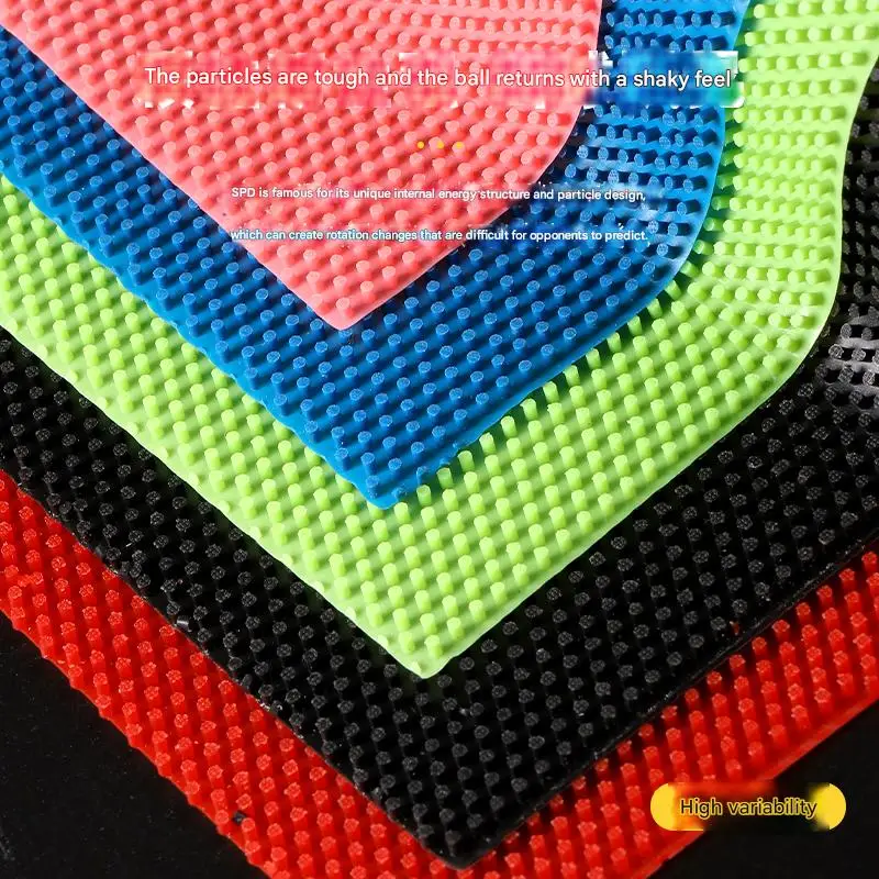 SPD Super Long Pips Table Tennis Rubber OX Colorful Extra-Long Textured Inverted-Pyramid Pips-long Chop Spin Reversal