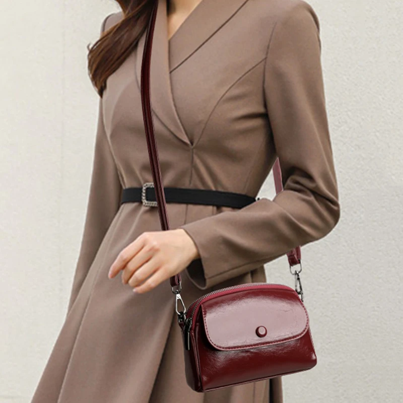 Small Crossbody Bags for Women Faux Leather Shoulder Handbag Fashion Ladies Daily Phone Purse Adjustable Removable Strap