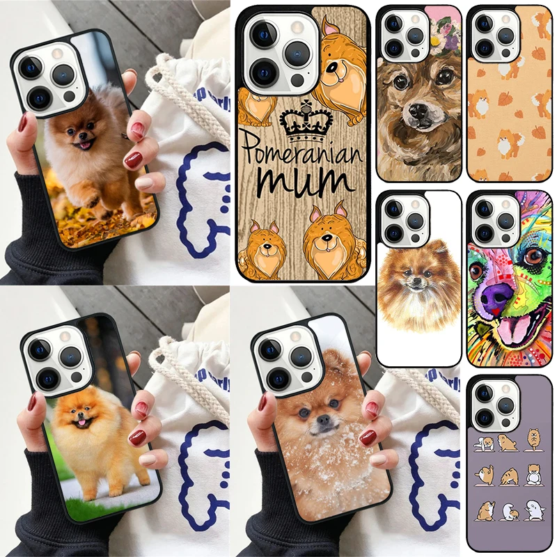 Cute Pomeranian Dog Cover For iPhone 16 13 14 15 Pro Max 12 Mini 11 15 Pro Max 6 7 8 Plus Max SE 2020 Phone Case