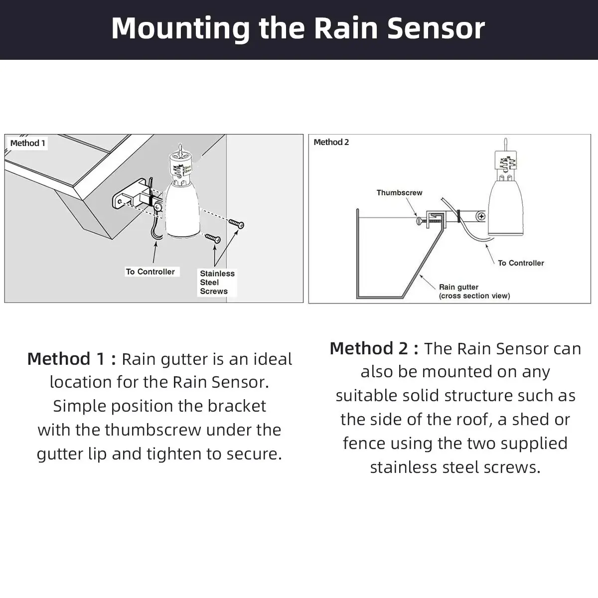 Mini Rain Sensor Automatically Interrupt Watering System for Garden Water Timer Home Irrigation