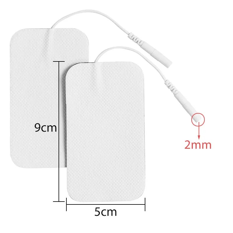 저주파 안마기 침술 슬리밍 EMS 전극 패드, 물리 치료 마사지기 접착 젤 패드 스티커, 5x9cm