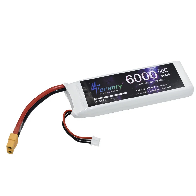 Battery for RC FPV Racing Drone Lipo 2S 7.4V 6000mAh 60C Lipo Battery For UAV RC Helicopter FPV Car Boat Airplane Parts MAX 80C