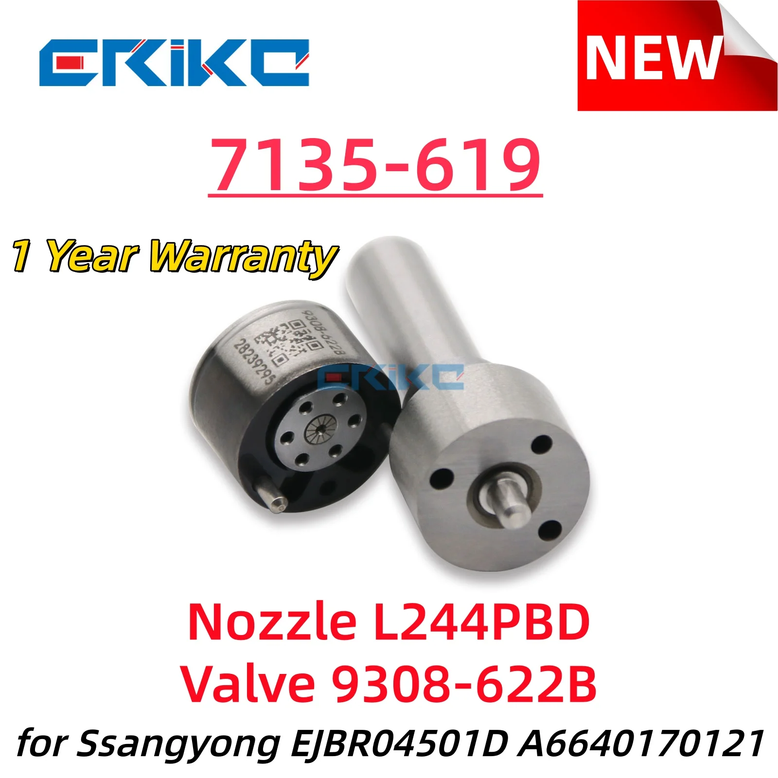 

Ремкомплекты форсунок 7135-619 Сопло L244PBD Клапан 9308-622B 28239295 28278897 для Ssangyong EJBR04501D A6640170121 6640170121