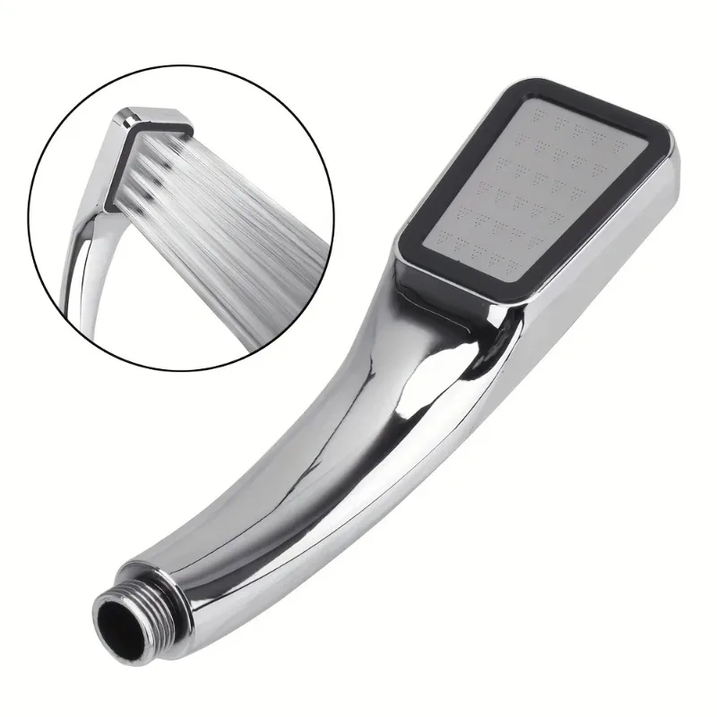

300-Hole High Pressure Square Shower Head - Chrome Rainfall Nozzle with Water Saving Design & Easy Clean Feature for Bathroom