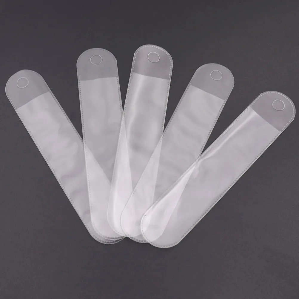 25 Pcs Clear Pencil Bags Frosted Wrapping Case for Pens Packaging Transparent Pouch Stationary