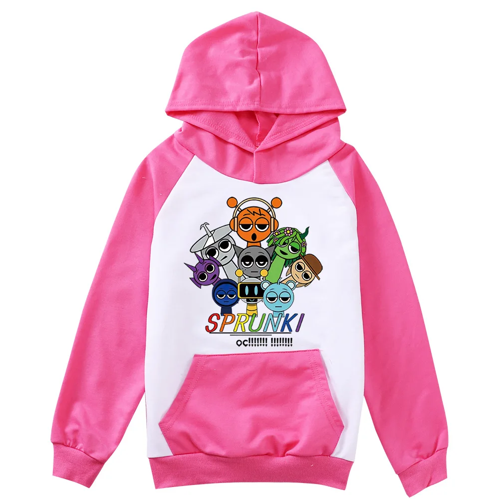 Sprunki Hoodie Kids Cartoon Incredibox Sweaters Boys Long Sleeve Coats Baby Girls Pullover Clothes Children Casual Sweatshirts