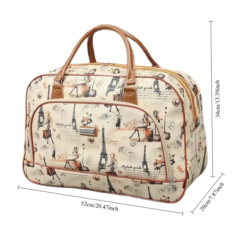 Ladies Large Capacity Fashion Handheld Travel Bag Waterproof Foldable Lightweight Women\'s Hand Carry Boarding Duffle