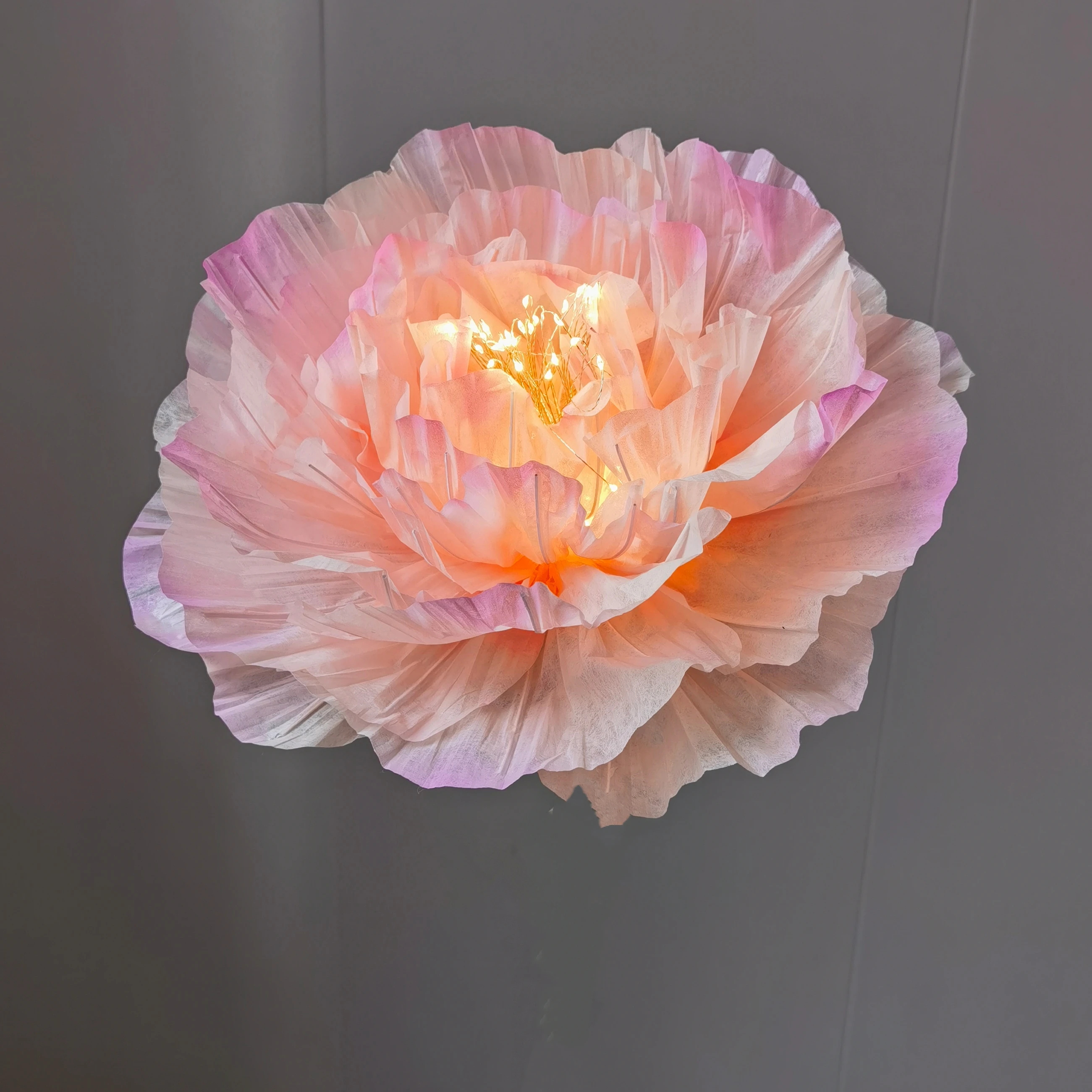 60cm Riesige Künstliche Pfingstrosen für Hochzeitsdekoration, Hintergrund, Seidenblumen, Kunstpfingstrosen für Partydekoration, Fensterdekoration – Detail 8