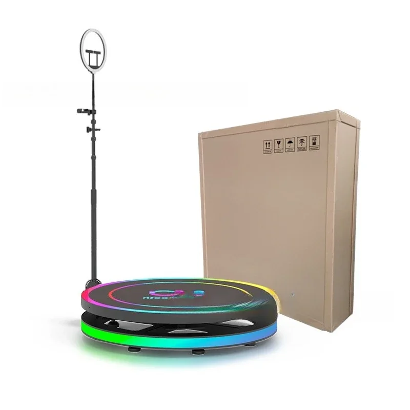 360 degrees, photo booth, mobile phone and tablet video shooting station, live stream light.