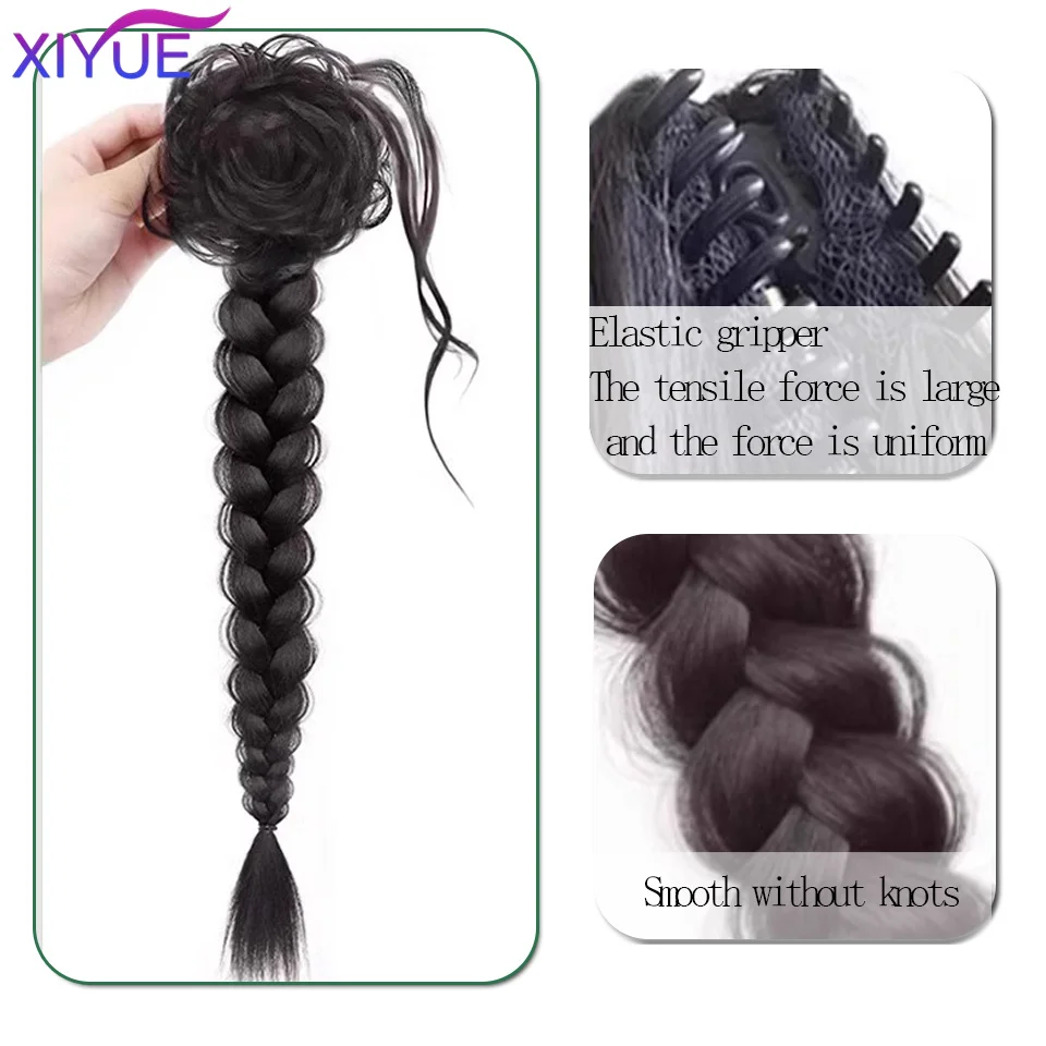 XIYUE   wig, bun, new Chinese style ponytail style wig bag, ancient costume wig, cheongsam, hair bun, headdress, wig, ancient