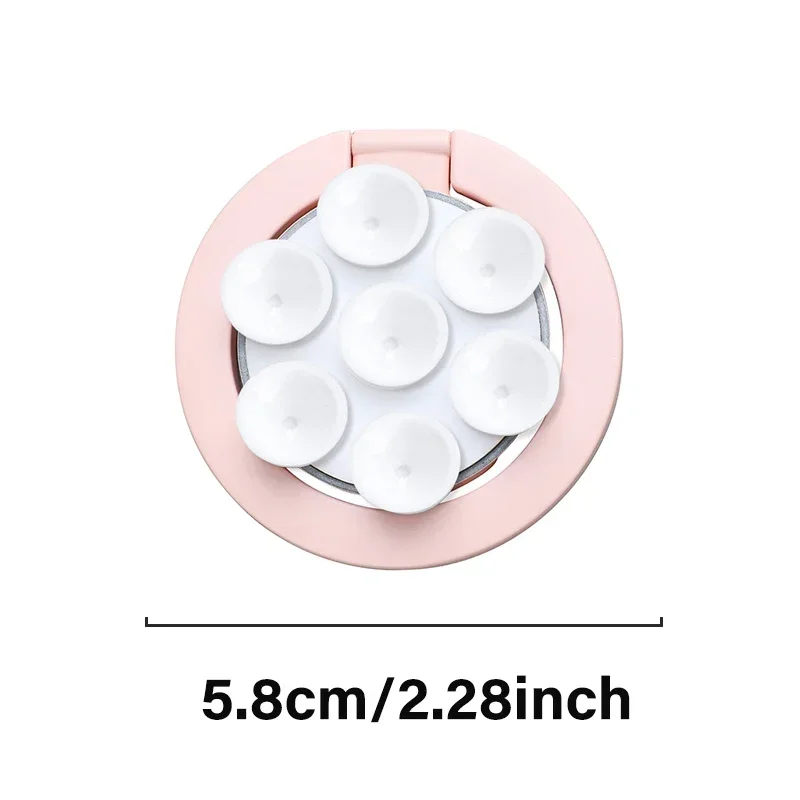 Strong Magnetic Phone Holder Suction Cup Holder for IPhone 12 13 14 15 Pro/Plus Magnet Finger Ring 360° Rotation Folding Stand