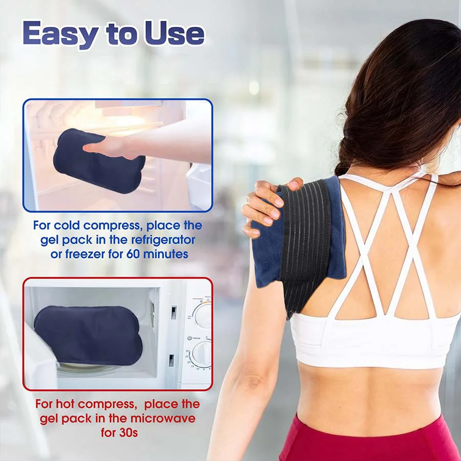 Reusable Hot Cold Therapy Pack Gel Pad Ice Cooling Heating Pads Emergency Pain Relief Sport Compress Microwaveable Ice Pack