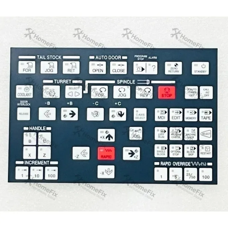 1 PC CNC Lathe Membrane Keypad Overlay, Replacement Button Film Panel