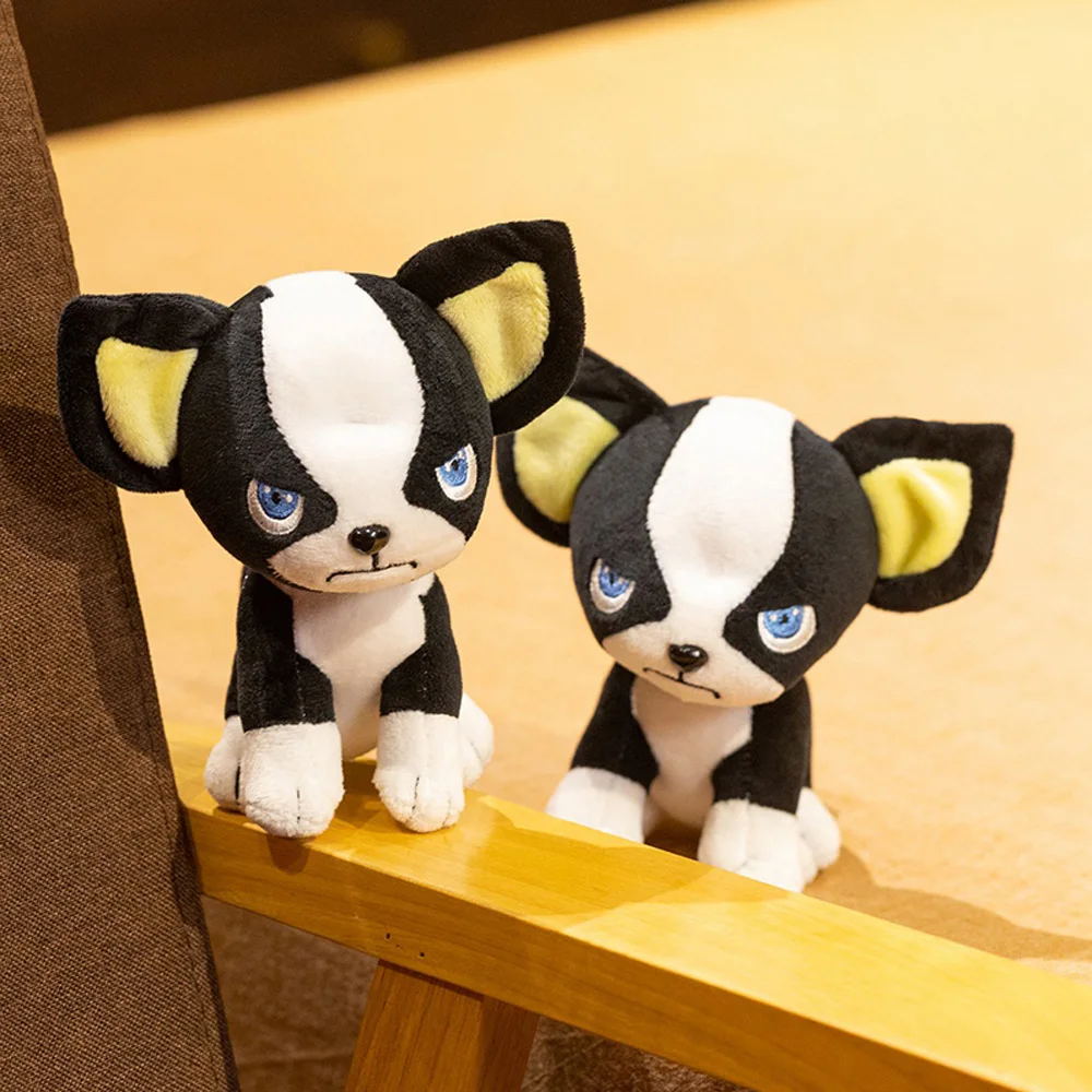 

Cute Anime Dog Plush Toys with White Forehead Stripe Small Portable Dolls Decor for Home/Desk, Unique Gift for Anime Enthusiasts