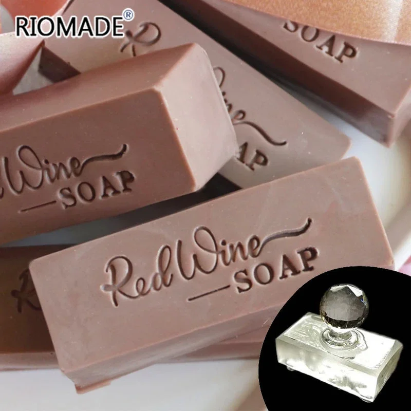 Simple Style Soap Stamp DIY Natural Handmade Making Seal Red Wine Cold Soap Transparent Acrylic Chapters