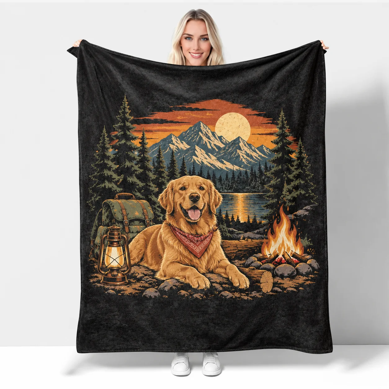 Custom Flannel Blanket Personalized Throw Blanket 280gsm Soft Printed Blanket for Sofa Bed Travel Camping Cozy Home Decor Gift