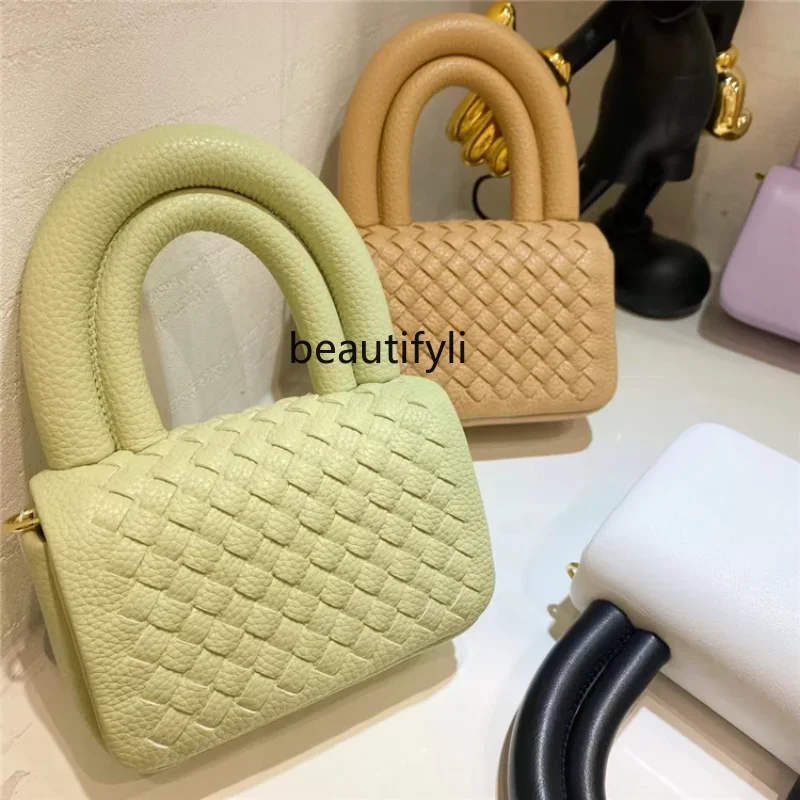 yj Exquisite Hand-Woven Bag Personalized Mini Handbag Coin Purse Crossbody Bag