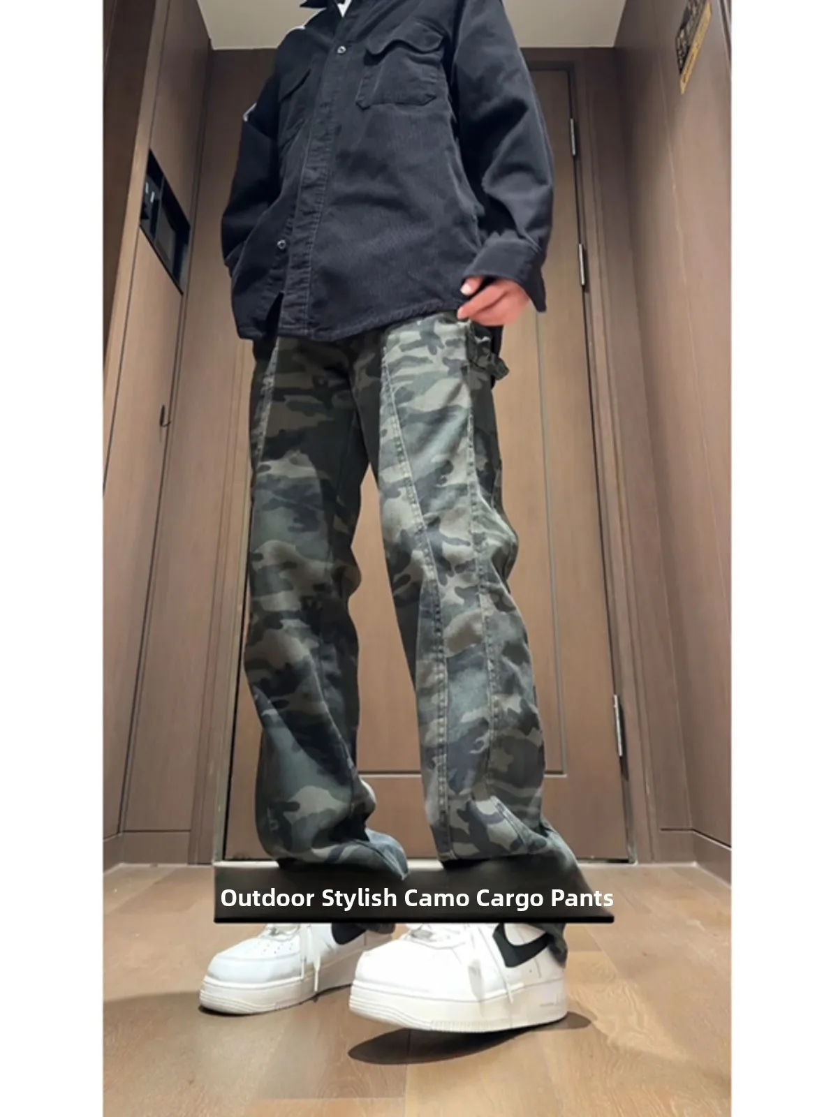 

Американские камуфляжные джинсы с флисовой подкладкой, мужские осенне-зимние брюки прямого кроя, рабочая одежда, Cleanfit High Street Vibe