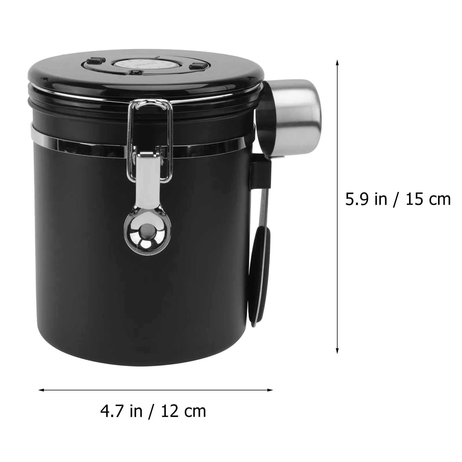 1Pcs Premium Stainless Steel Coffee Bean Storage Jar with Airtight Lid for Fresh Dry Food Storage Tea Sugar Salt Candy Container view 2