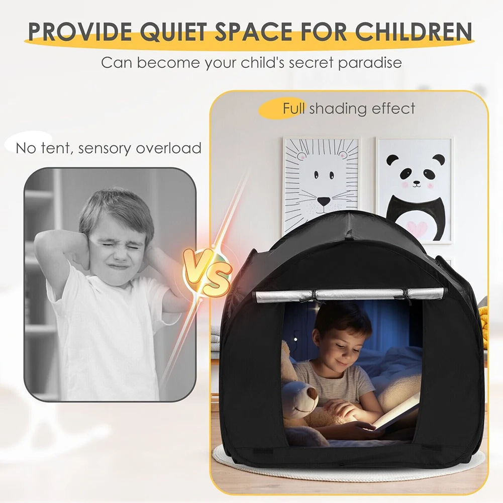 Zusammenklappbares sensorisches Zelt für Kinder, Mehrzweck-Kinderspielhäuser, Spielzeug für Zuhause/Reisen