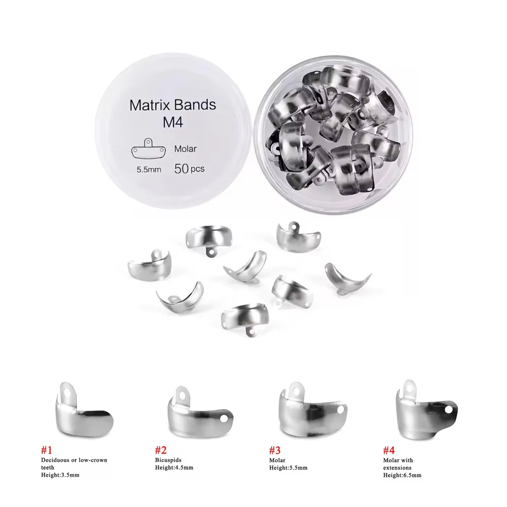 

Заправка контурных лент для стоматологической матрицы V3 с узкими титановыми зажимами для системных инструментов металлических матриц Garrison Palodent