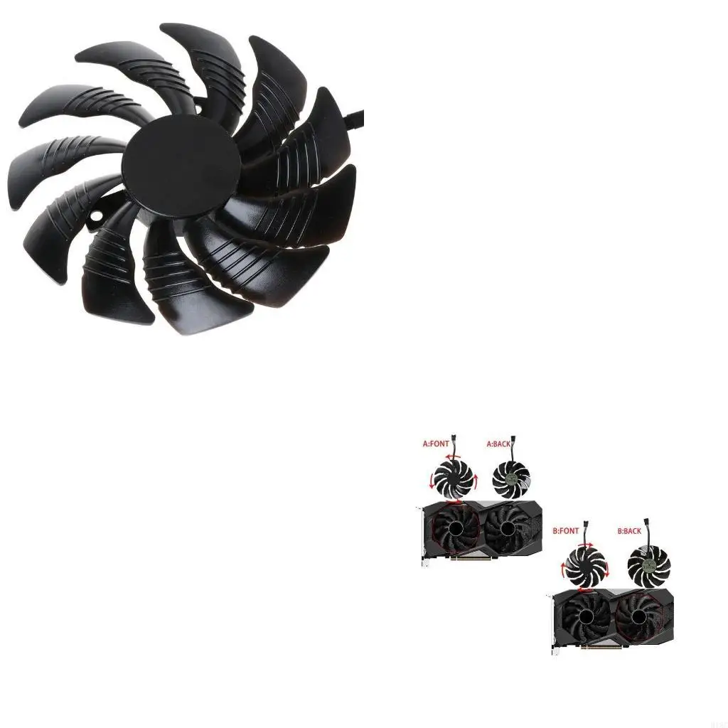 

T129215SU 85-мм охлаждающий вентилятор для Gigabyte Geforce 1050 1050TI 1060 1070 1070TI G1 Radeon RX 570 580 Gaming MI