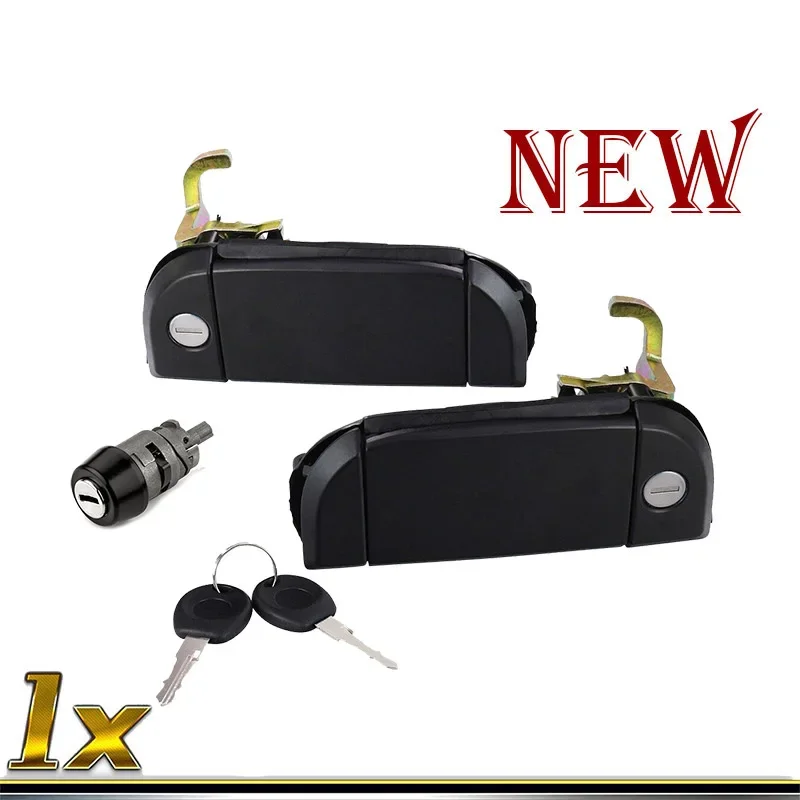 2x OUTSIDE DOOR HANDLE DOOR HANDLE FRONT LEFT AND RIGHT +1PC Ignition LockFOR VW TRANSPORTER T4 1990-2004 701837206 ,701837205