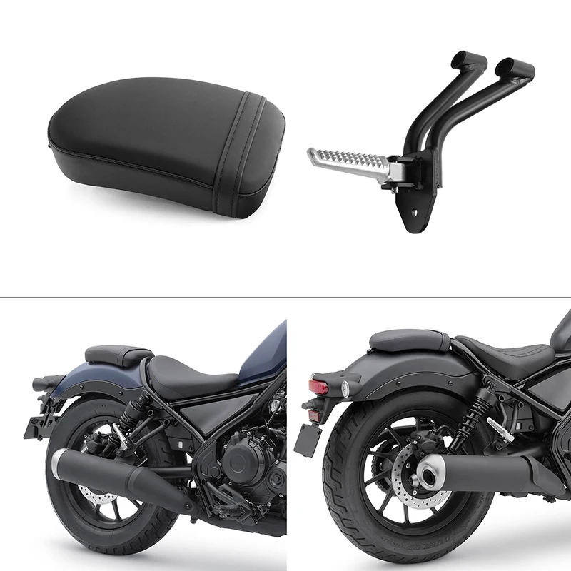 

Подушка для пассажирского сиденья с колышками для ног для Honda Rebel CMX300 CMX500 2017-2022