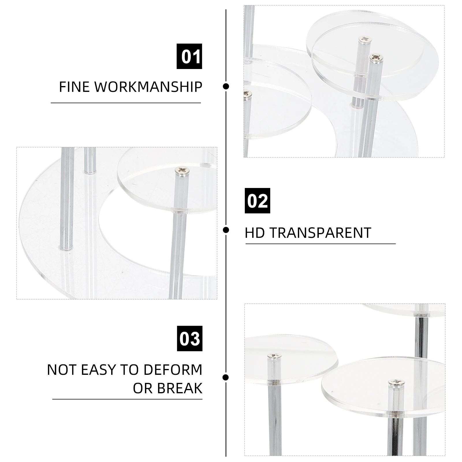 

6-Layer Acrylic Display Rack Stepped Style Transparent Jewelry Stand Storage Organizer Household Multi-Layer Holder