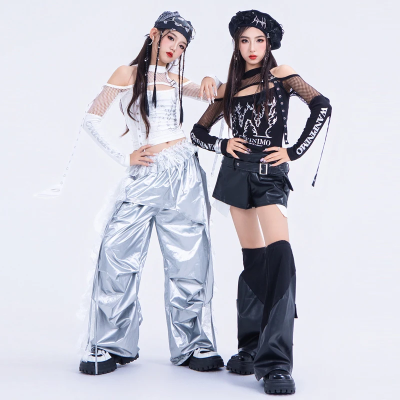 Mode Meisjes Jazzdans Outfits Kids Hip Hop Kleding Kinderen Ballroom Dans Kostuums Street Wear K-pop Kleding XS10806