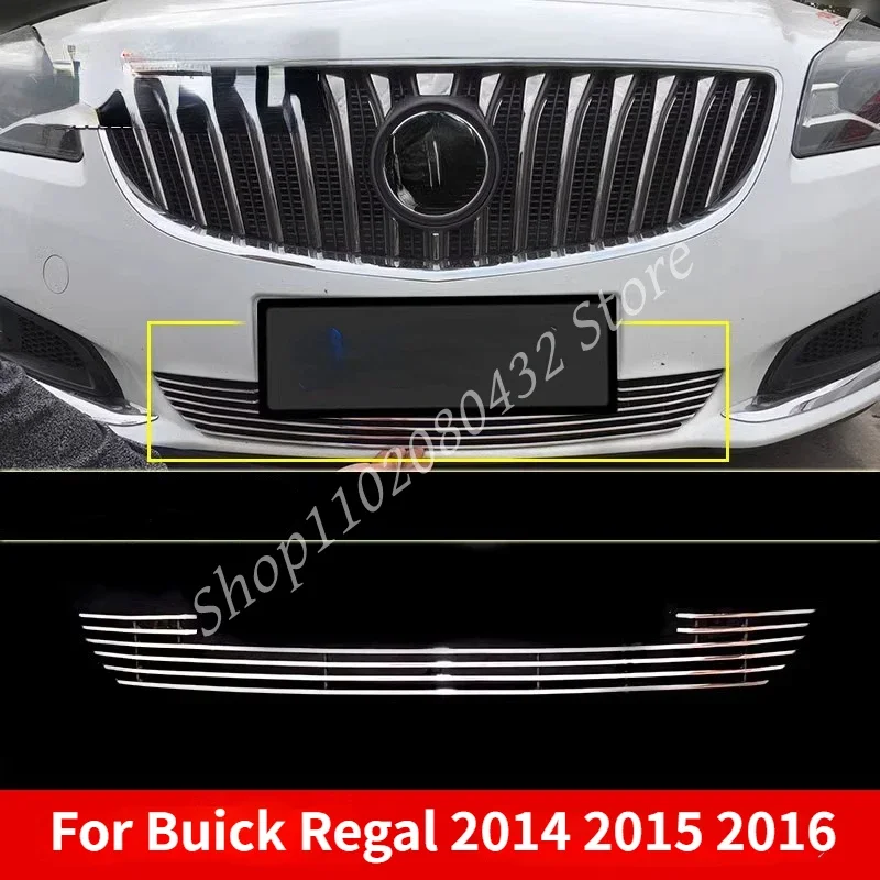 For Buick Regal 2014 2015 2016 High-quality Stainless Steel Front Center Racing Mesh Bumper Grills Billet Grille Cover Grills