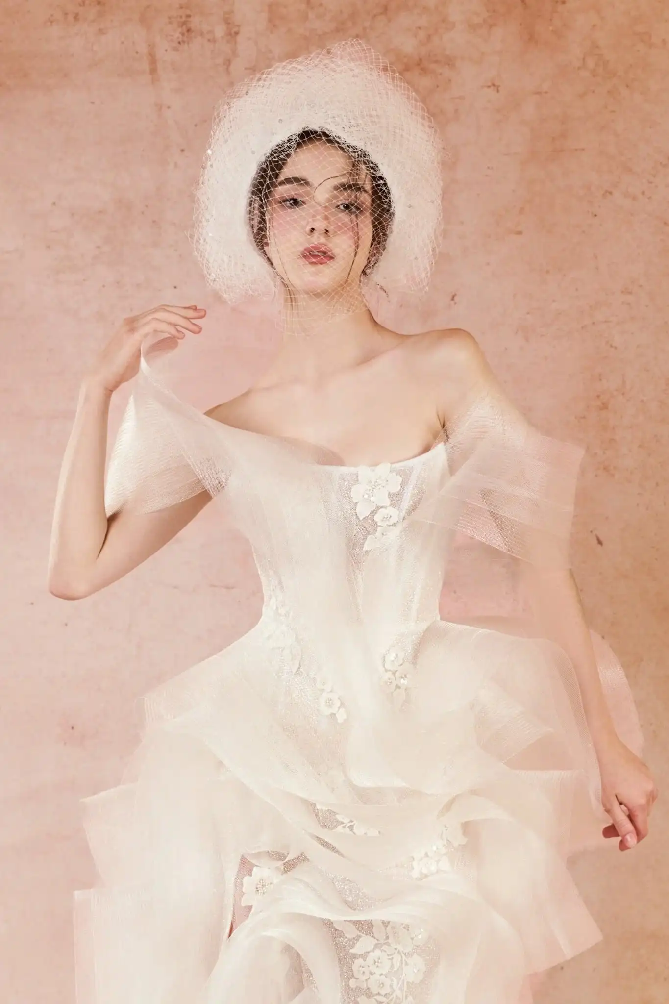 Elegancka suknia ślubna z koronki i tiulu z odkrytymi ramionami, luksusowe suknie wieczorowe, formalne, do ziemi, dopasowane, w stylu syreny, szyfonowe, na zimno