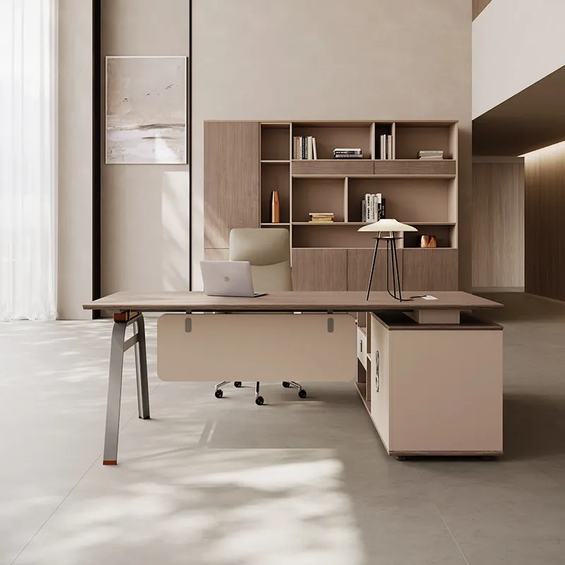 LTT Manager Office Desk and Chair Combination Boss Desk Fashion Light Luxury Executive Desk