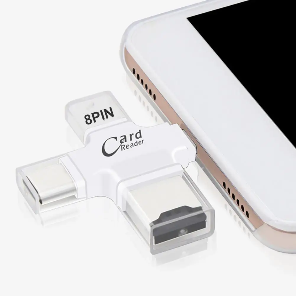 Practical Card Reader Portable USB Card Reader Simple Installation Micro/Type-C OTG SD Card Reader  Data Transfer