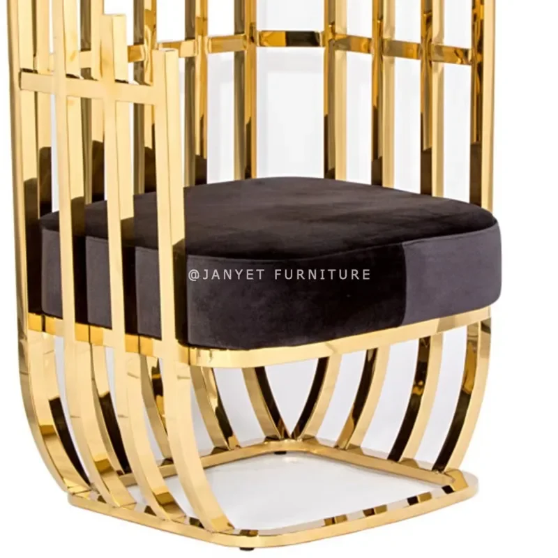 Новый дизайн, свадебный диван из нержавеющей стали золотого цвета для невесты и жениха