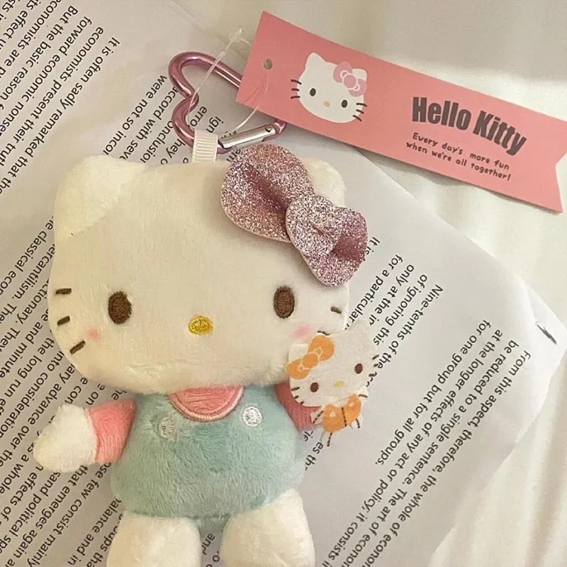 Hello Kitty Cute Plush Keychain Backpack Hanging Decorations Exquisite Cartoon Keychain Decoration Couple Gifts Christmas Gift