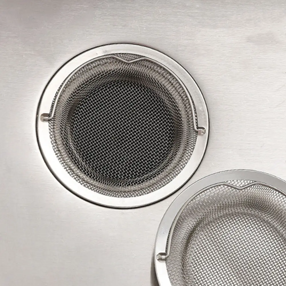 

2Pcs Kitchen Sink Drain Strainer Basket Stainless Steel Anti-Clog Filter Food Scrap Hair Catcher Kitchen Sink Filter Metal