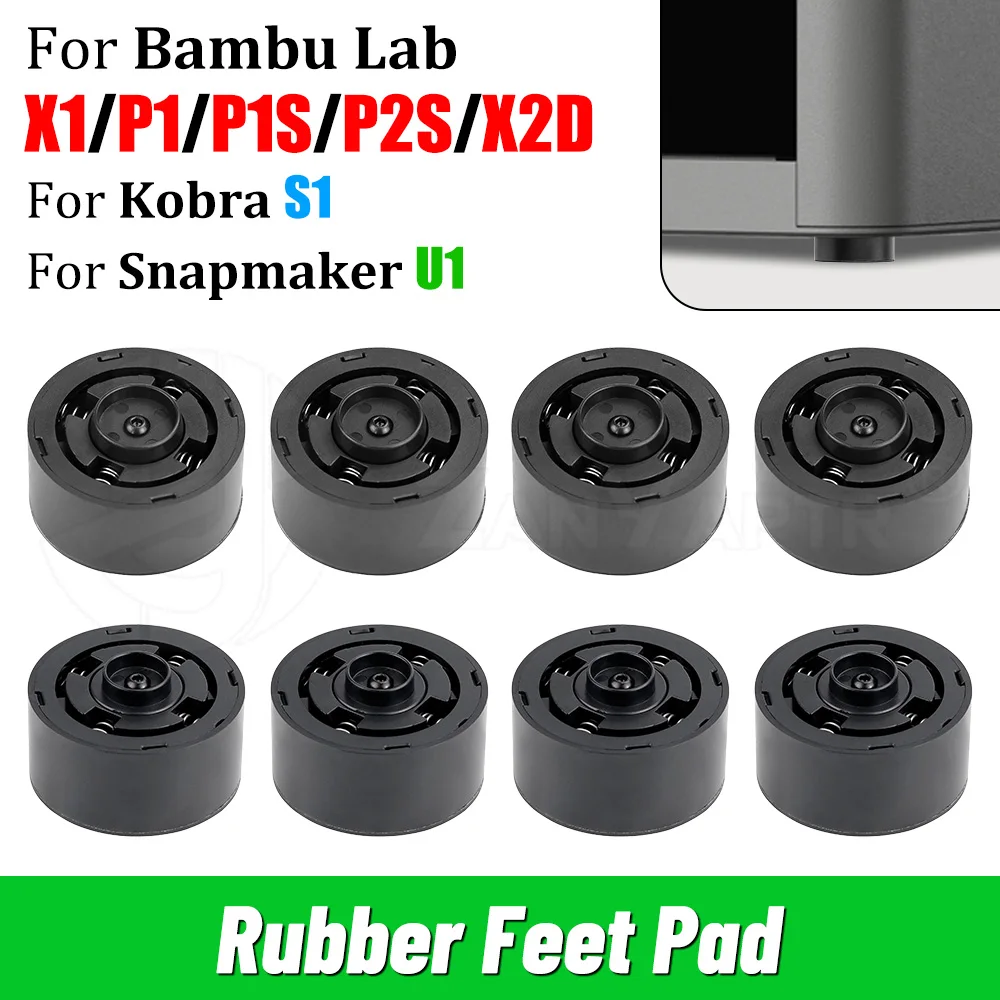 

Anti-Vibration Foot Pad Shock Absorber For Bambu Lab X1 P1 P1S P2S X2D For Snapmaker U1 For Anycubic Kobra S1