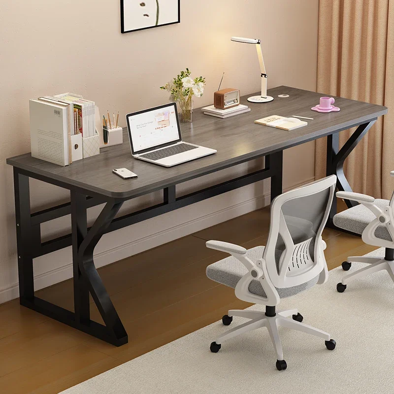Double computer desk, desktop e-sports table, bedroom adult simple desk