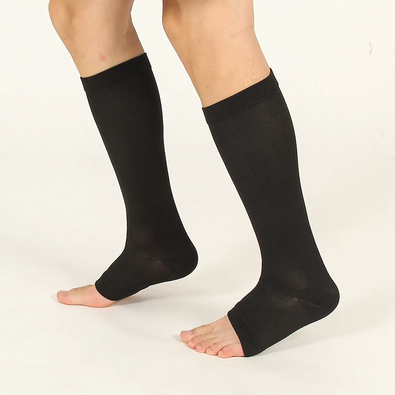 Running Athletics Compression Sleeves Leg Calf Men 30-40mmHg Toeless Stockings Medical Varicose Veins Sock