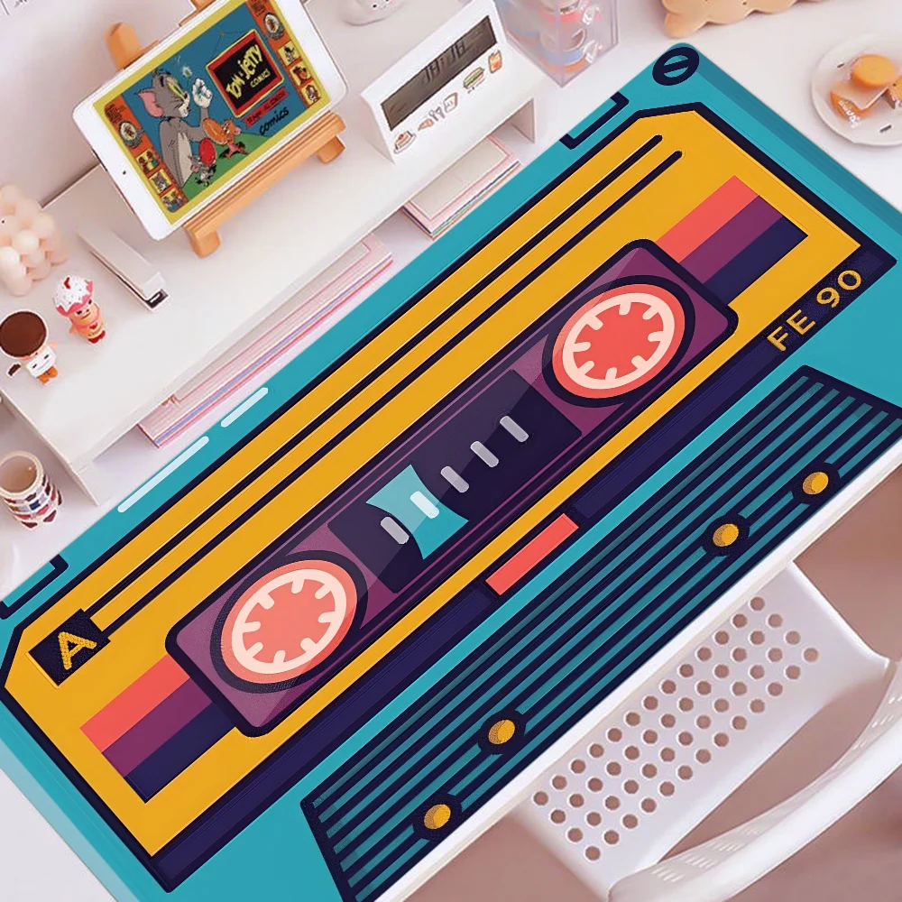 Cassette Music Tape INS Tide Large Cartoon Anime Gaming Mouse Pad Keyboard Mouse Mats Desk Mat Accessories