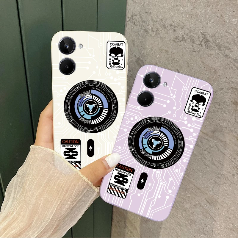 1 0 Combat mecha Silicone Phone Case For Realme 10 10T 10Pro 10ProPlus 8Pro 9Pro 12 12X 12Pro C25 C35 C53 C55 C65 C67 Cover