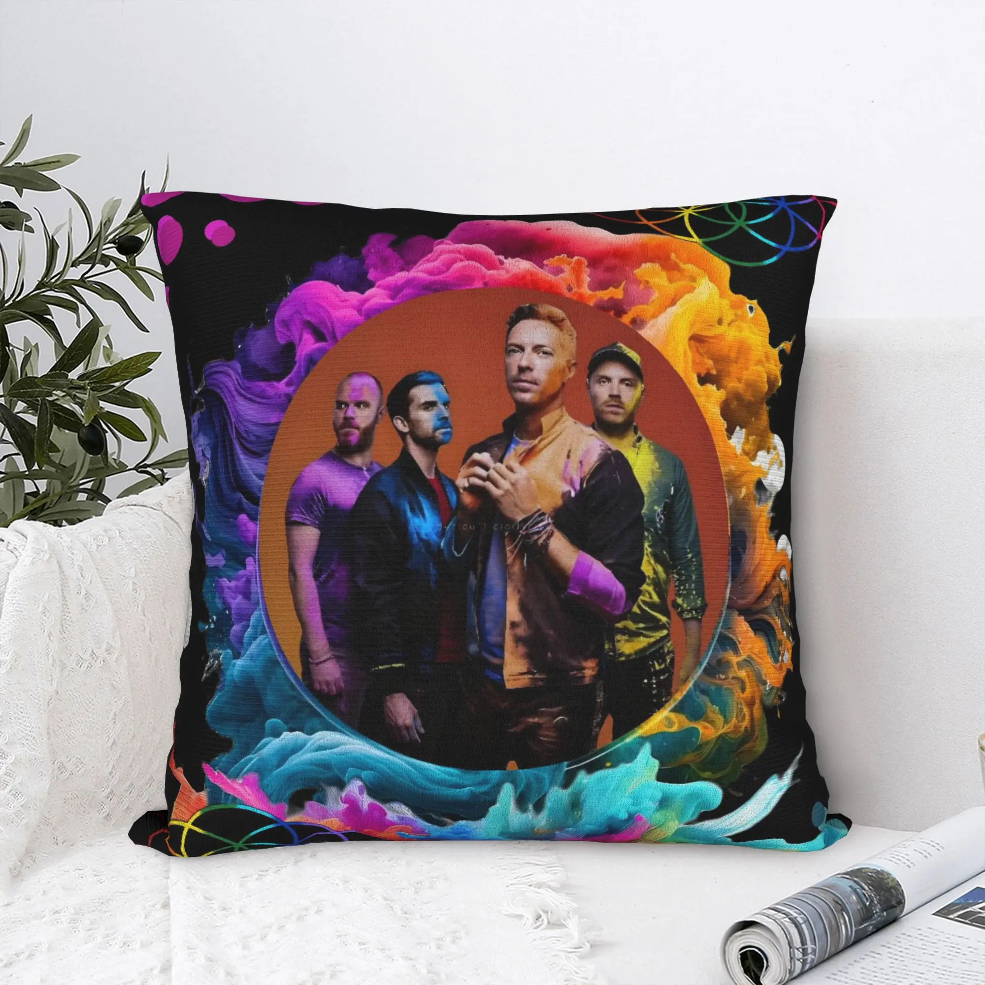 Pillow Cover Band C-Coldplays  Funny Pillow Case For Living Room Bed Chair Pillowcases