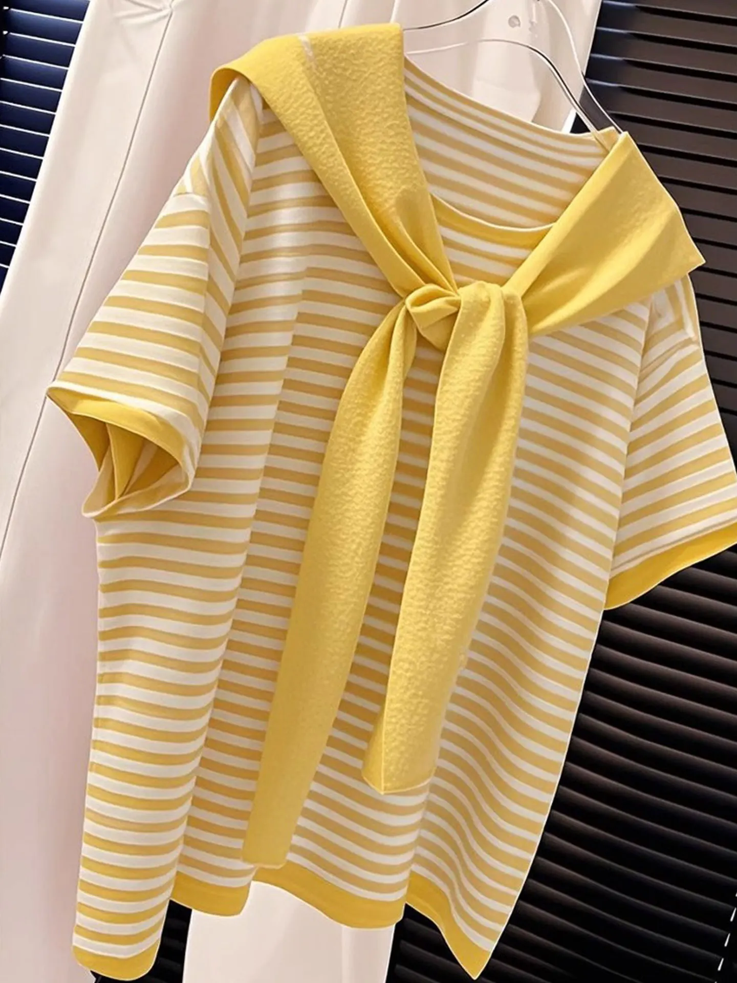 

Элитный европейский бренд Dopane: женская шелковая блузка с цветными полосками, свободного кроя, с круглым вырезом и коротким рукавом, летняя модель