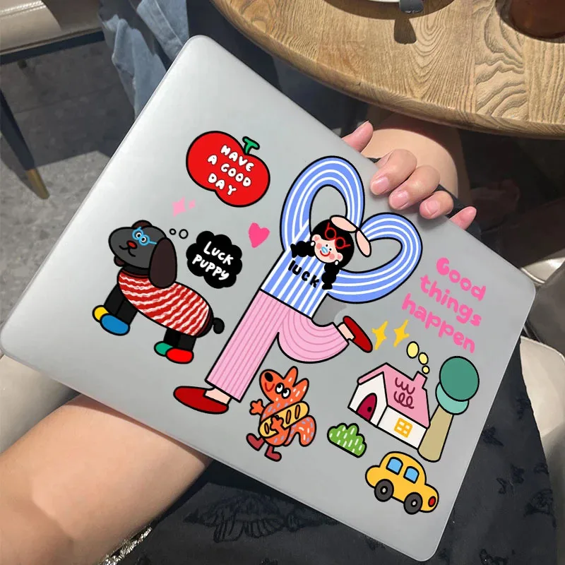 

Симпатичный прозрачный чехол для ноутбука Macbook Air 15.3 A3114, Air 13.6 A3113, Air 13.3 A2337, Pro 13.3 A2159, 14 A2992 дюймов, жесткий корпус