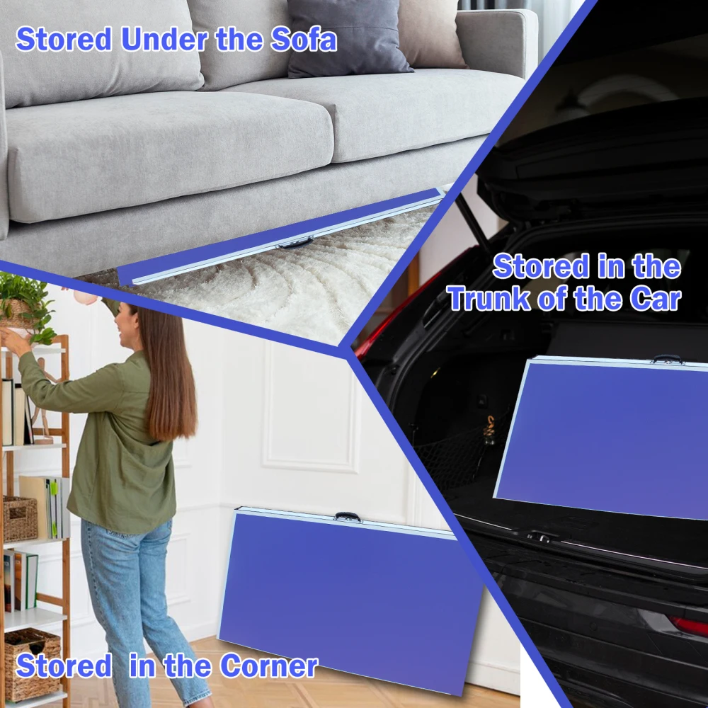 9ft Średniej wielkości stół do tenisa stołowego Składany i przenośny zestaw stołu do ping ponga do gier w pomieszczeniach z siatką, 2 rakietki do tenisa stołowego