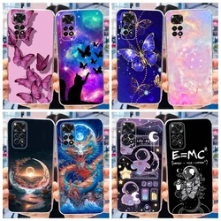 For Xiaomi Redmi Note 11 Case Note 11s Cover Popular Butterfly Dragon Soft Silicone Clear Case For Redmi Note 11S 5G Note11 Capa